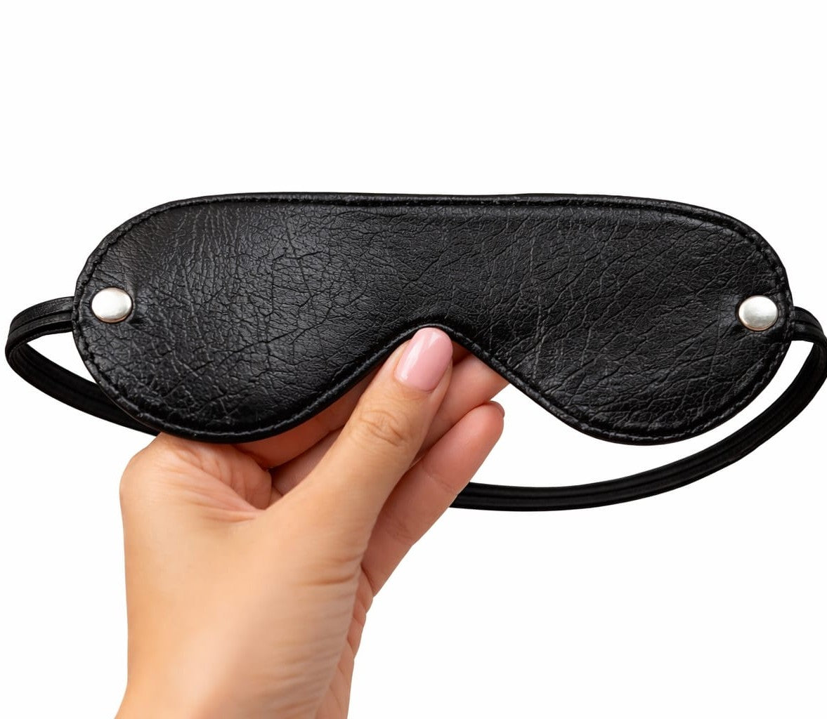Noir Leather Blindfold
