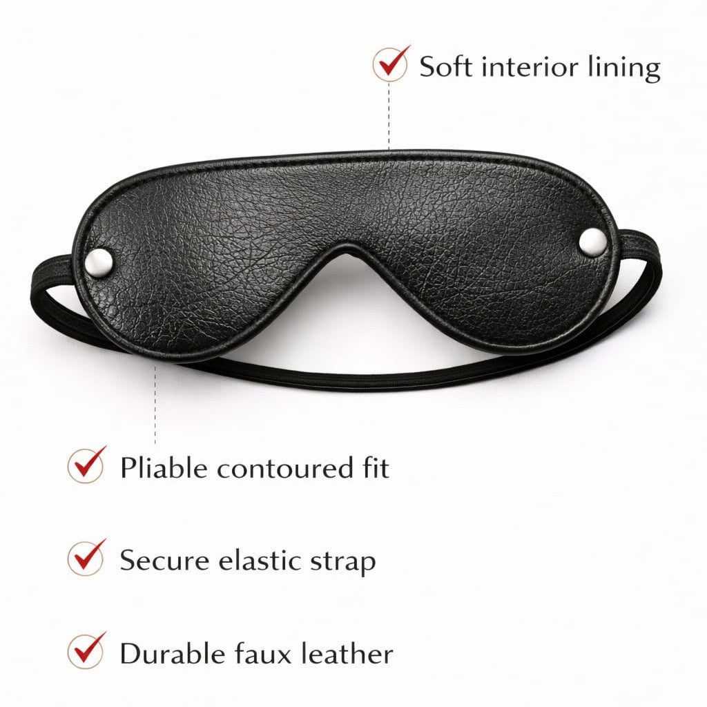 Noir Leather Blindfold